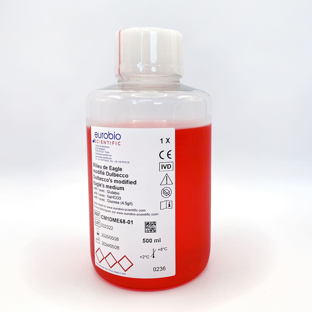 Dulbecco's MEM with 4.5 g/L Glucose and GlutaBio, 1X