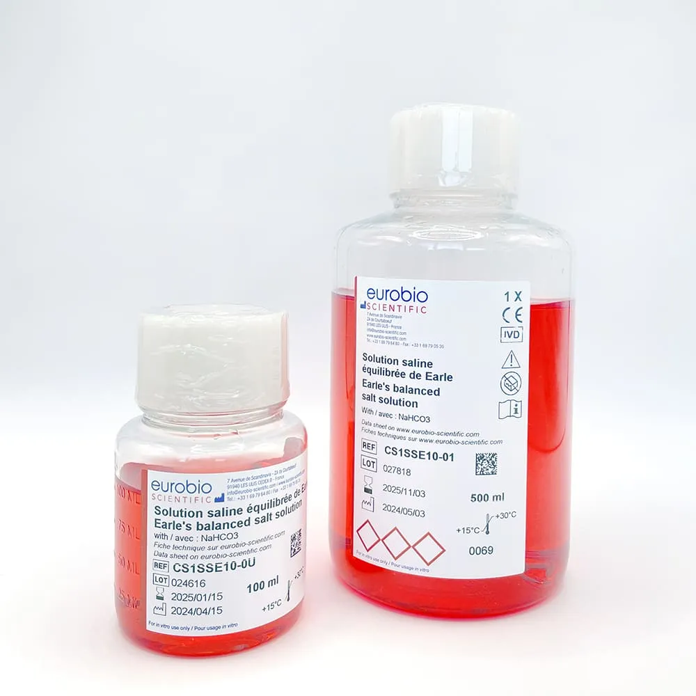 Solution saline équilibrée de Earle (EBSS), liquide 1X