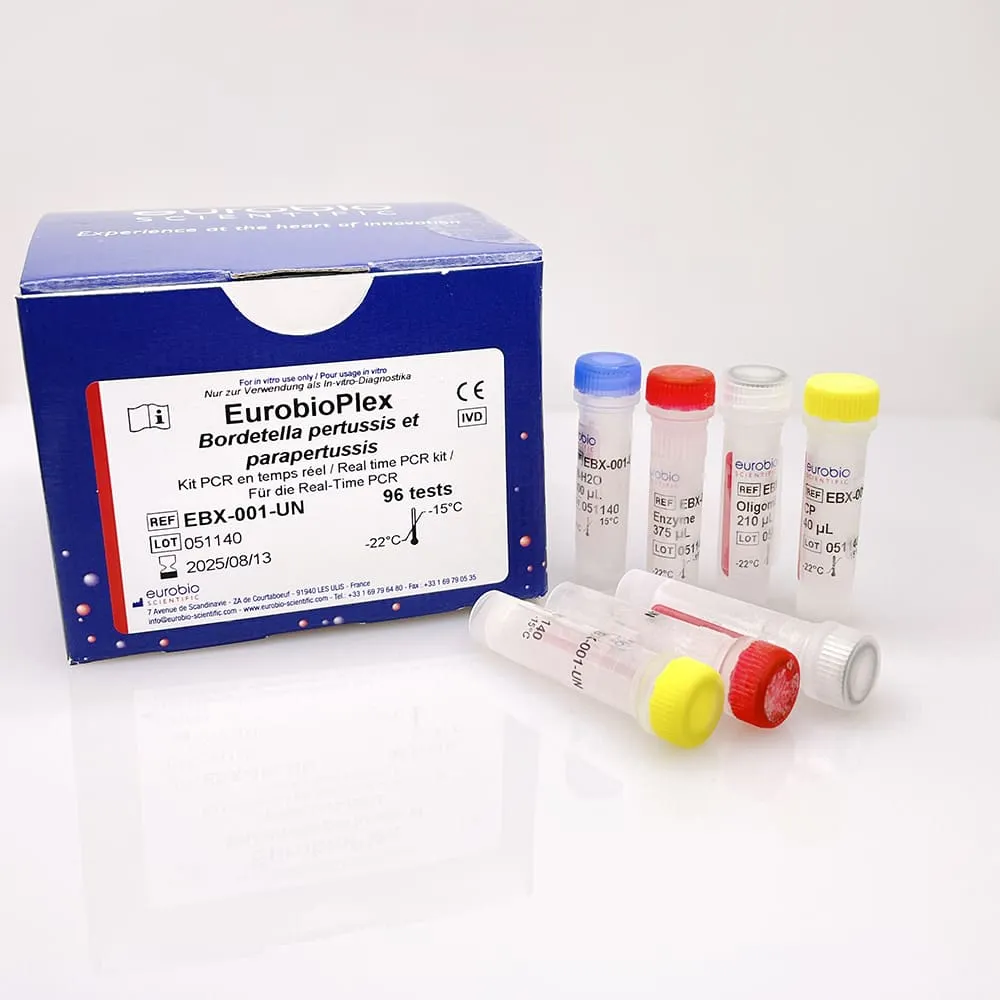 EBX-001 Kit de reactivos de biología molecular EurobioPlex Bordetella Triplex-006