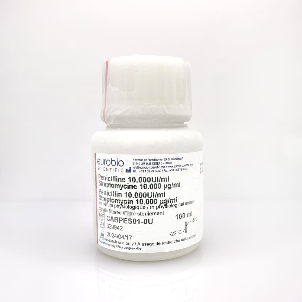 Pénicilline 10 000 UI/ml - Streptomycine 10 000 µg/ml, liquide